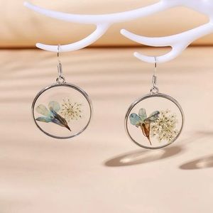 Dried Flower Charm Earrings
